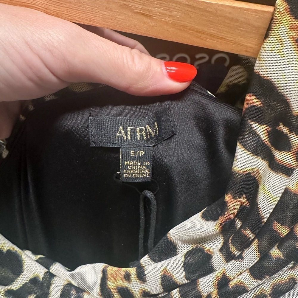 AFRM Leopard Print Mini Dress. NWT - Picture 5 of 7